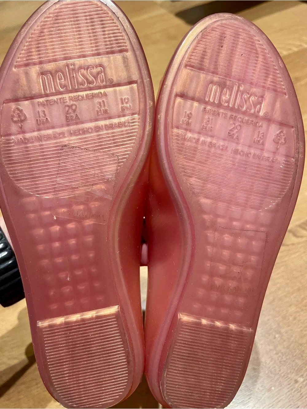 Melissa Girls' Pink Ballet Flats - size 13